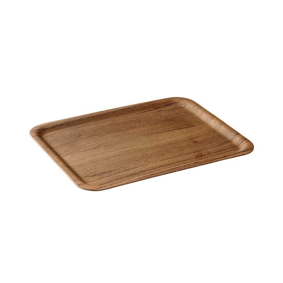 Kokkengrej NONSLIP TRAY | Skridsikker Bakke 360X280Mm Teaktrae